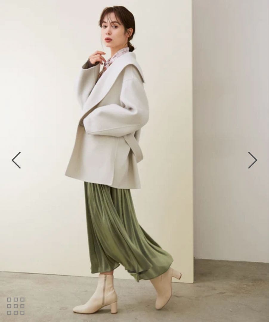 ROPEロペ リバーメルトンセーラーカラーショートフォルムコート