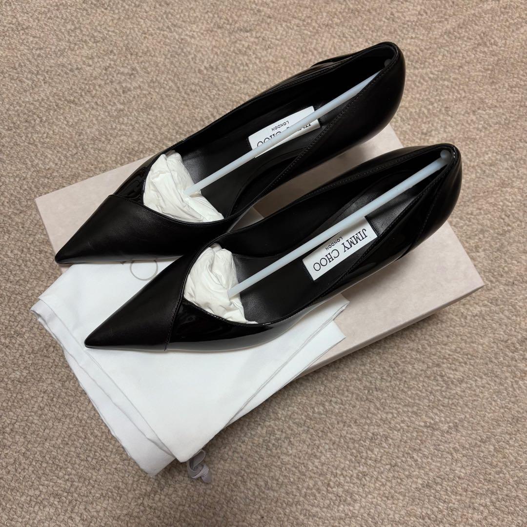 JIMMY CHOO ブラック ポインテッドトゥパンプス 39.5サイズ