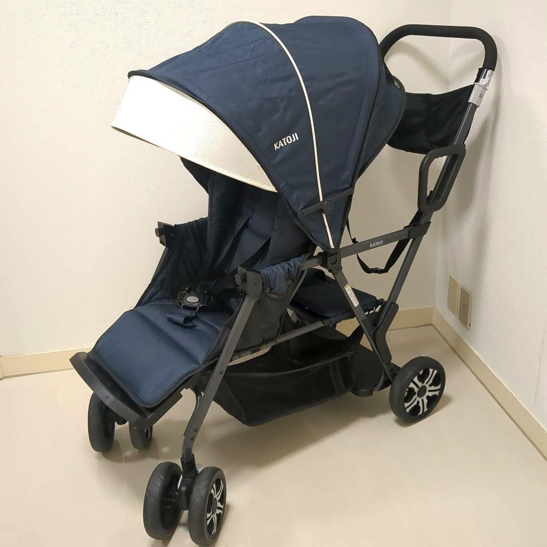 KATOJI　カトージ　2人乗りベビーカー　2人でゴー　ネイビー