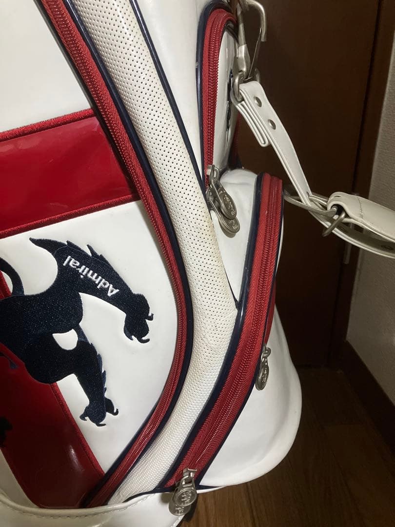 Admiral キャディバッグ ホワイト/レッド