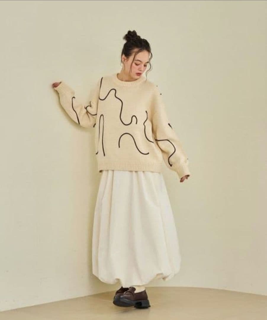 OLUN オルン ニュアンステープラインニット きりまる - メルカリ