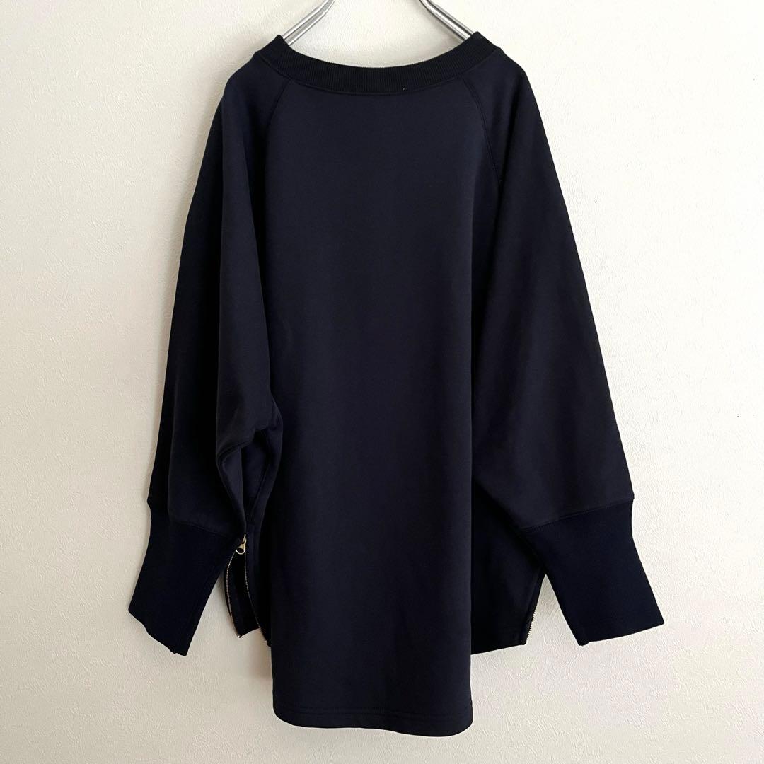 定価1.9万 ビアズリー BA刺繍入りドルマントレーナー ネイビー サイド