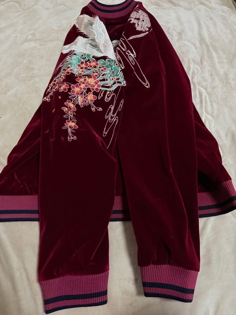 未使用 別珍 Skajan 狐 花 日本限定 スカジャン vintage 美品 - メルカリ