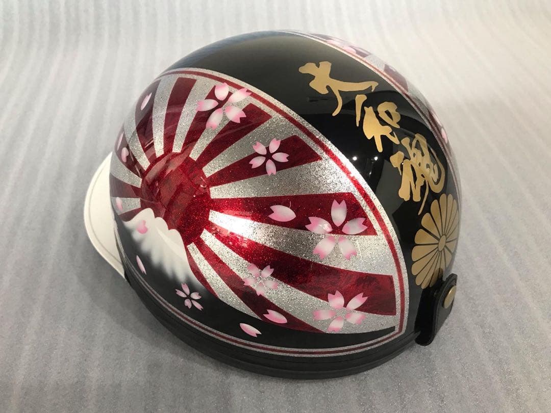 富士日章 コルク半 ヘルメット 旧車會 暴走族 三段シート ロケット