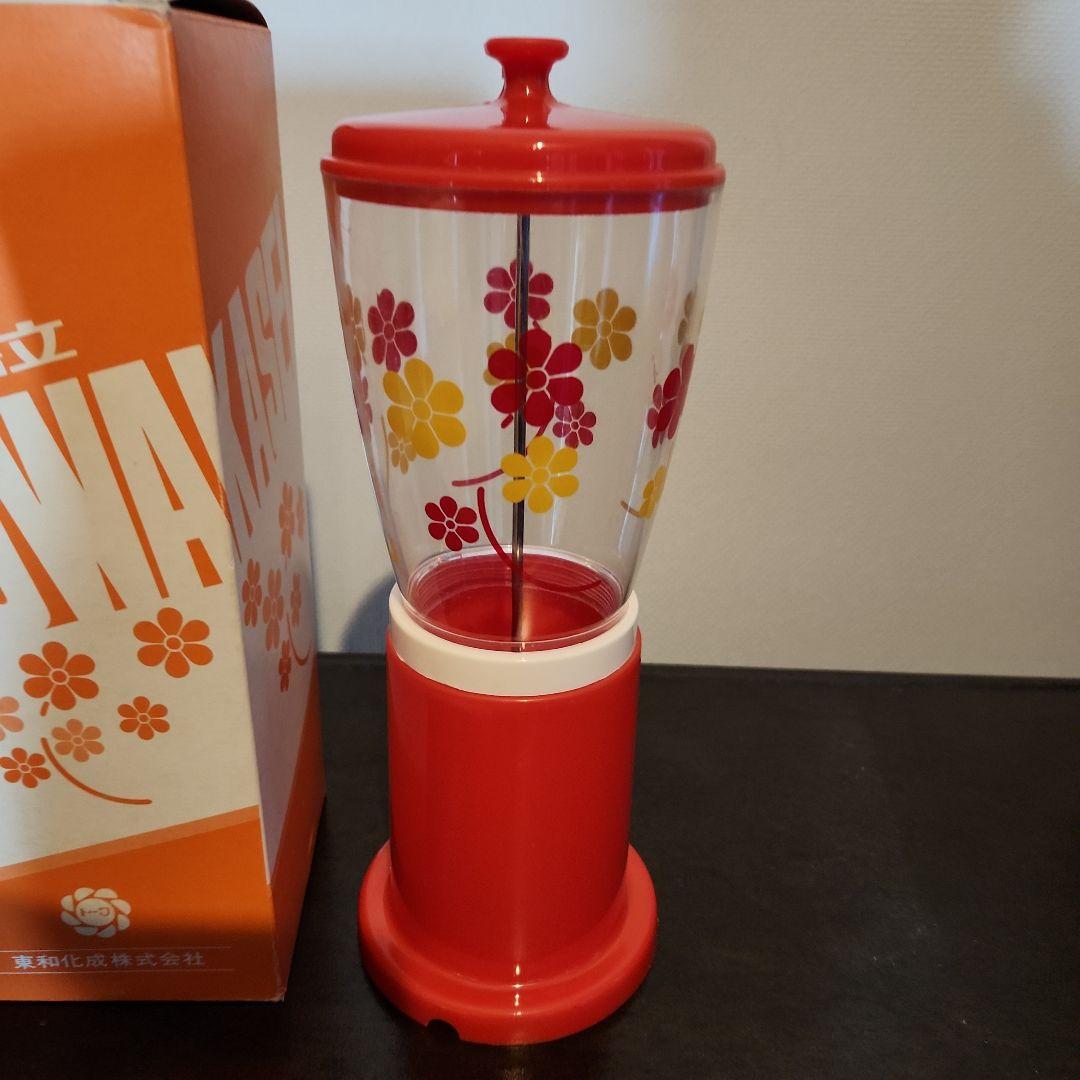 昭和レトロポップ ☆トーワ箸立て☆ 1号丸 花柄 赤