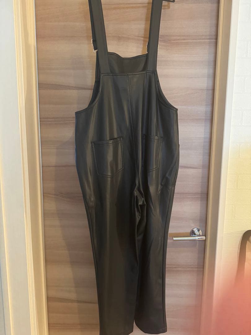 CANAL JEAN RED CHOP WORKS フェイクレザーサロペット