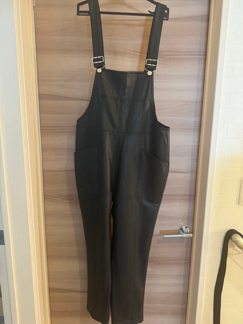 CANAL JEAN RED CHOP WORKS フェイクレザーサロペット