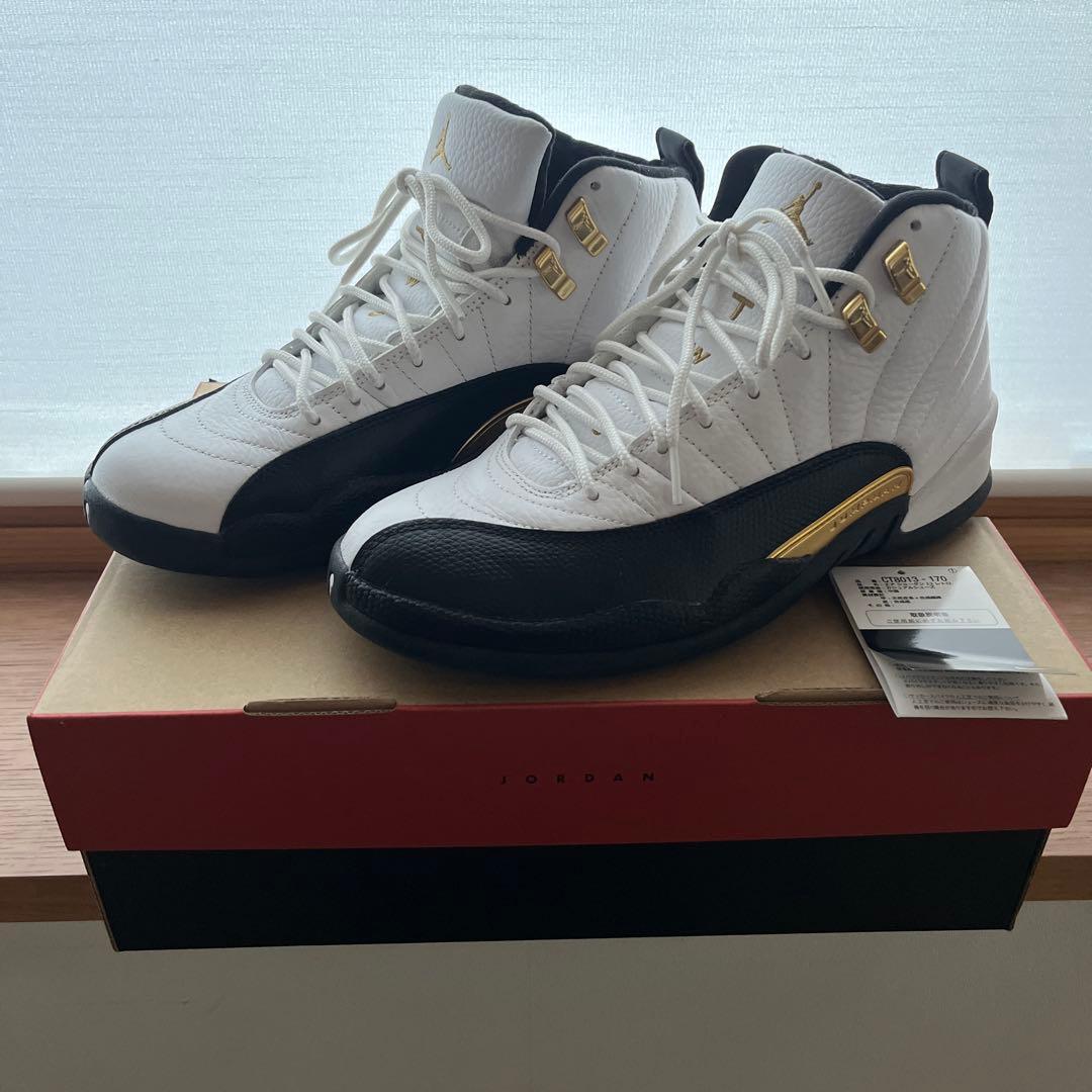 Air Jordan 12 Retro ホワイト/ブラック/ゴールド 7.5 Men's Jordan 12 Retro 