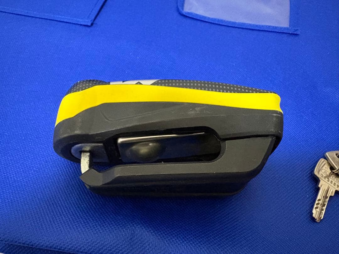 ABUS ディスクロック ブラック/イエロー 鍵付き - メルカリ