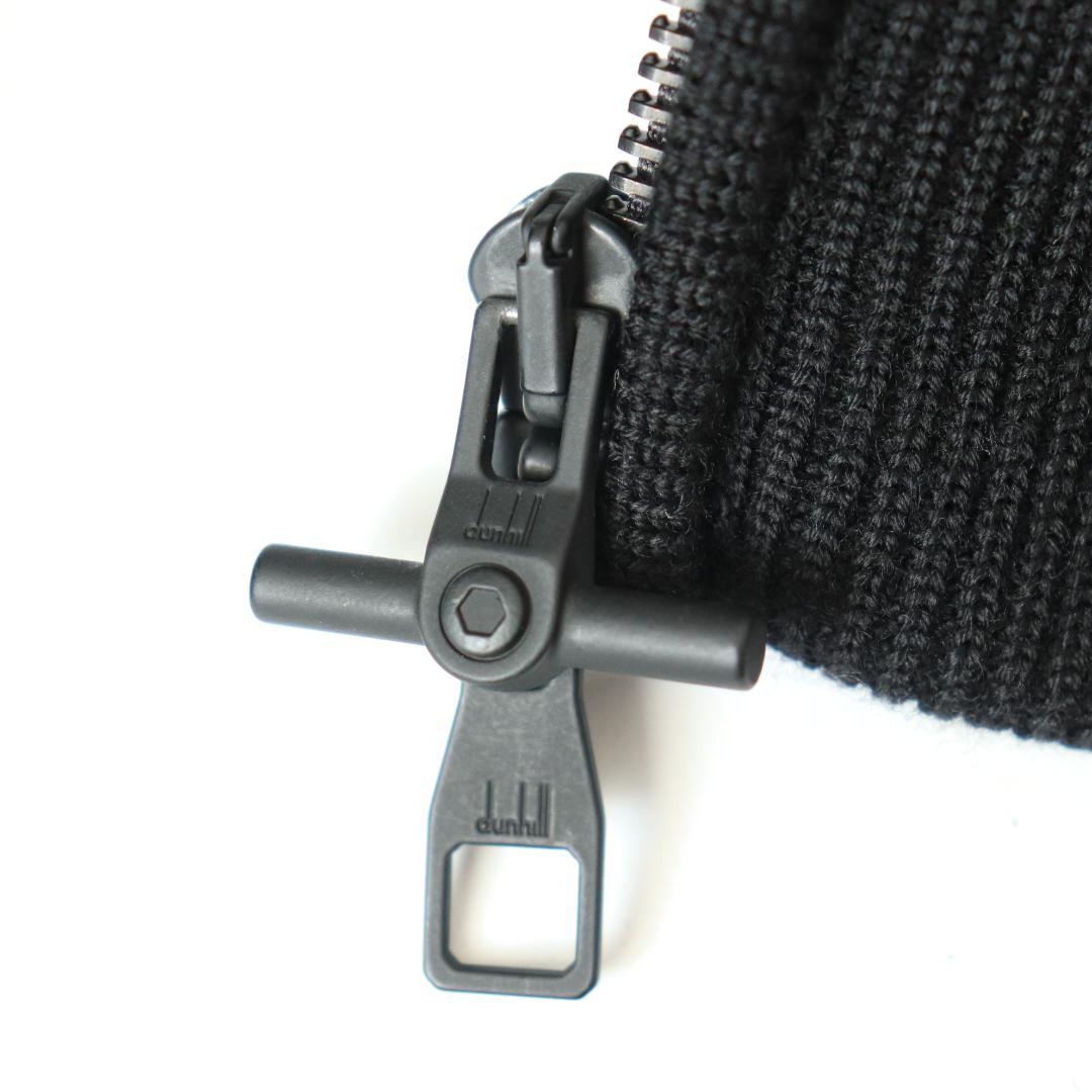 希少】dumhill ダンヒル レザーニット切替ジャケット M イタリア製