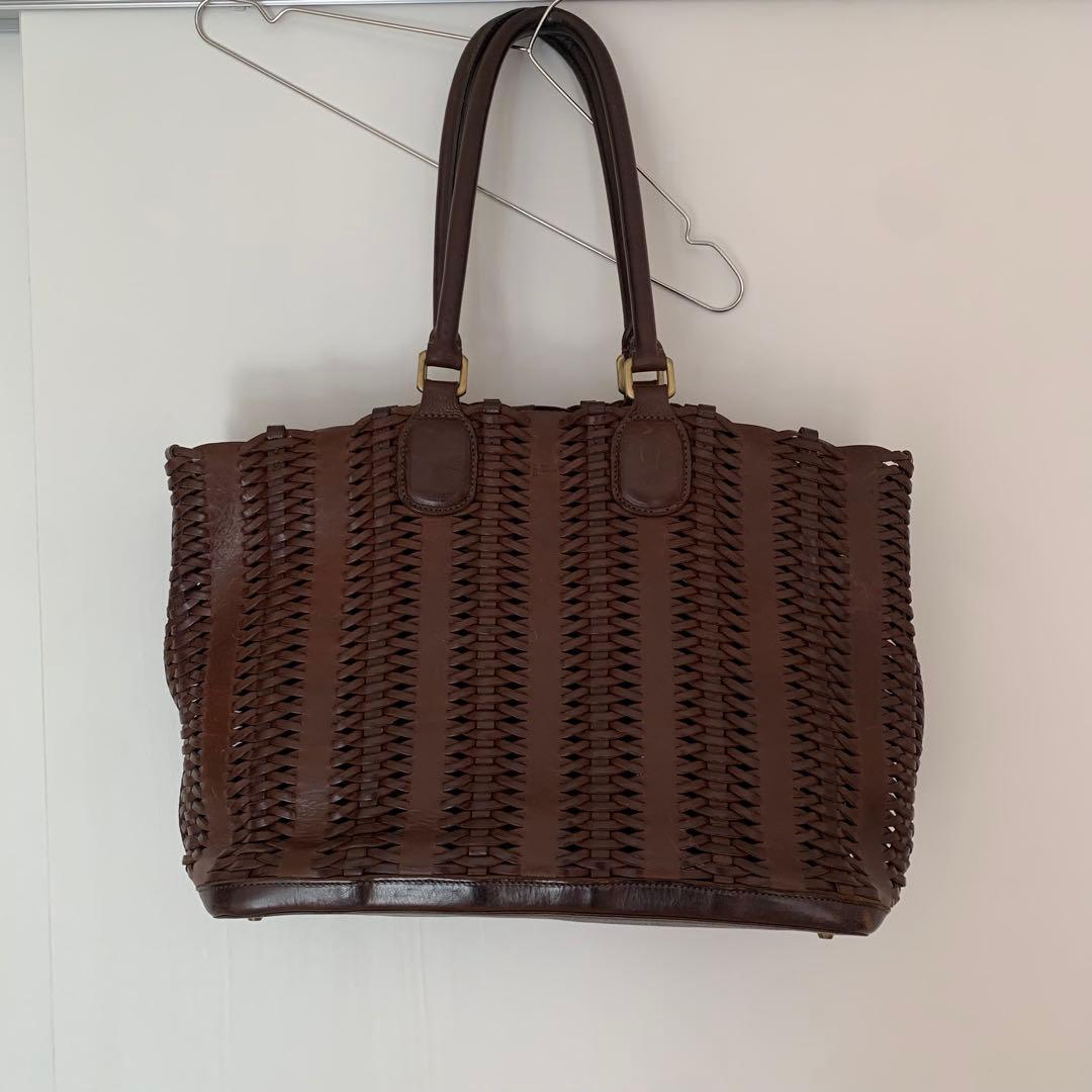 genten ゲンテン 本革トートバッグ 編み込み 元町 - メルカリ