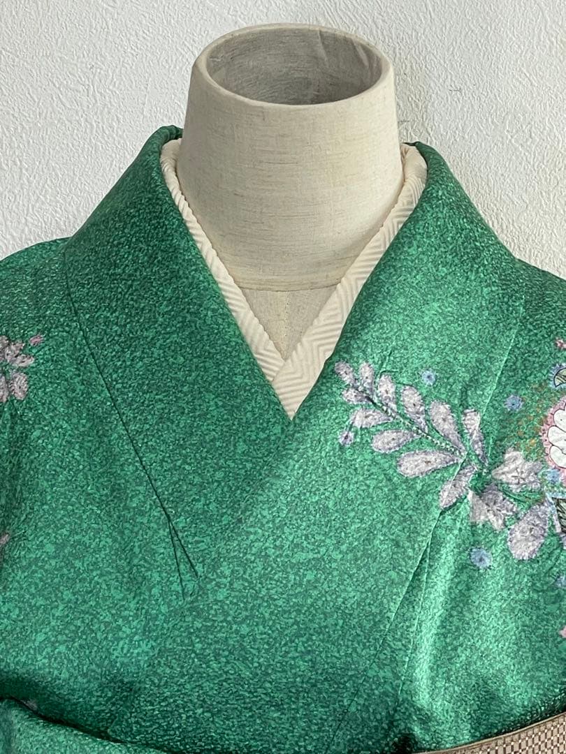 袷 訪問着 辻ヶ花/叩染 正絹 身丈163 - メルカリ