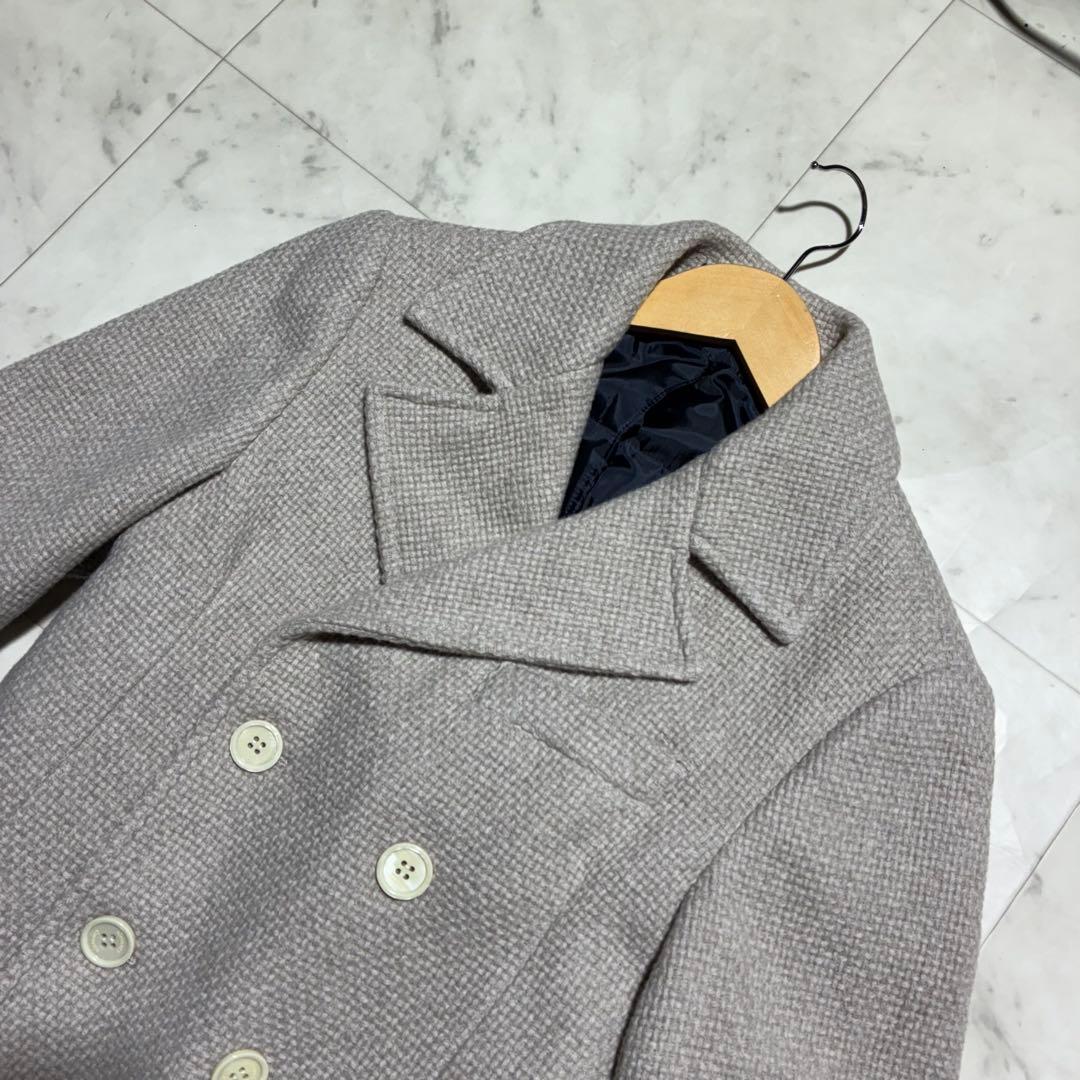 イレブンティ ダブルブレスト チェスターコート ホップサック キルティング