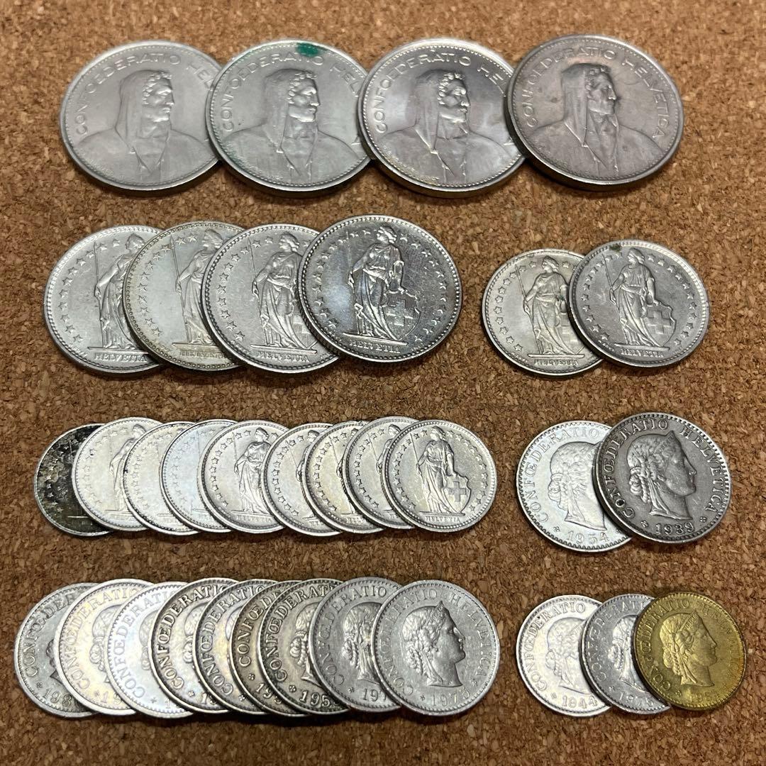 スイス】コイン［35.95フラン］硬貨 外国コイン スイスフラン 貨幣 旧