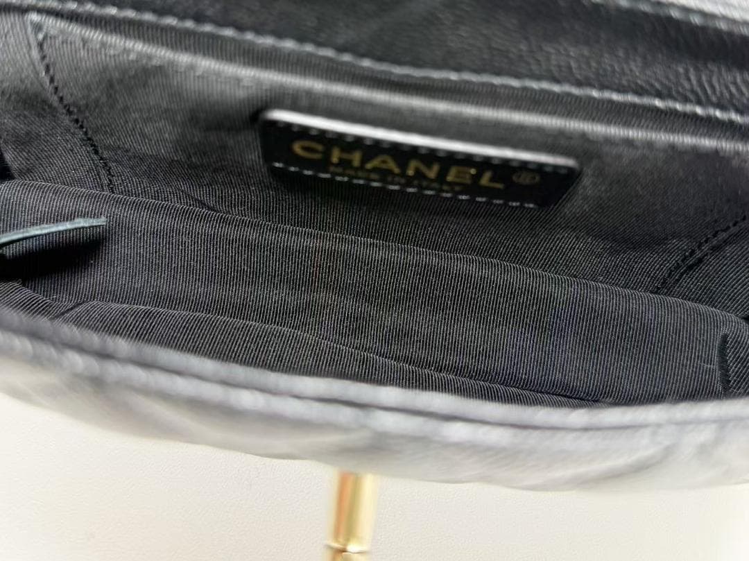 未使用/着画追加CHANEL/シャネル/キャビア/黒/ ウエストバッグ/ポーチ