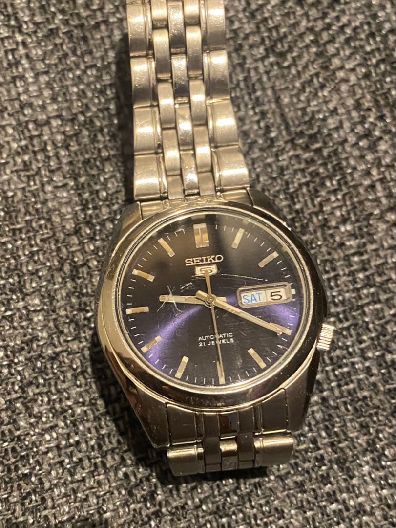 SEIKO 自動巻き腕時計 セイコー5 裏スケルトン 7S26-01V - メルカリ