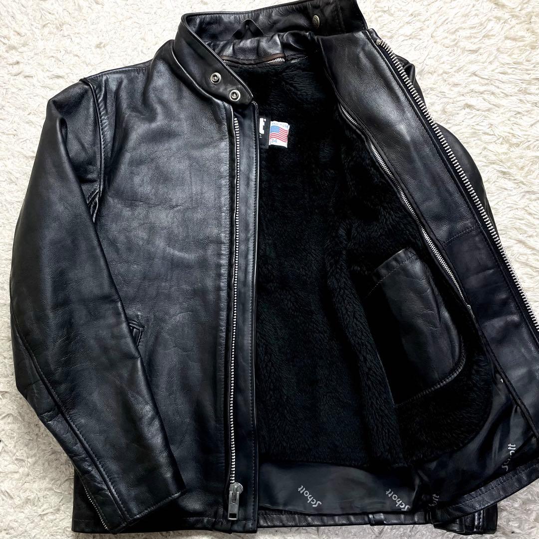 ◇2way/ライナー付き◇ショット シングルライダース レザージャケット