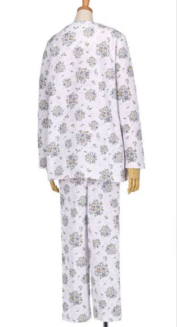 新品】ミントンMINTON 婦人パジャマ 表側裏側綿100% あったか素材 L