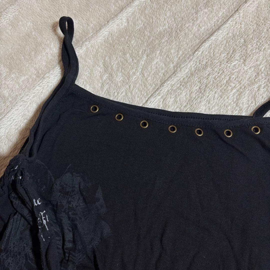 は*ん様 【Y2K】h.naoto アシンメトリックブラックキャミソール - メルカリ