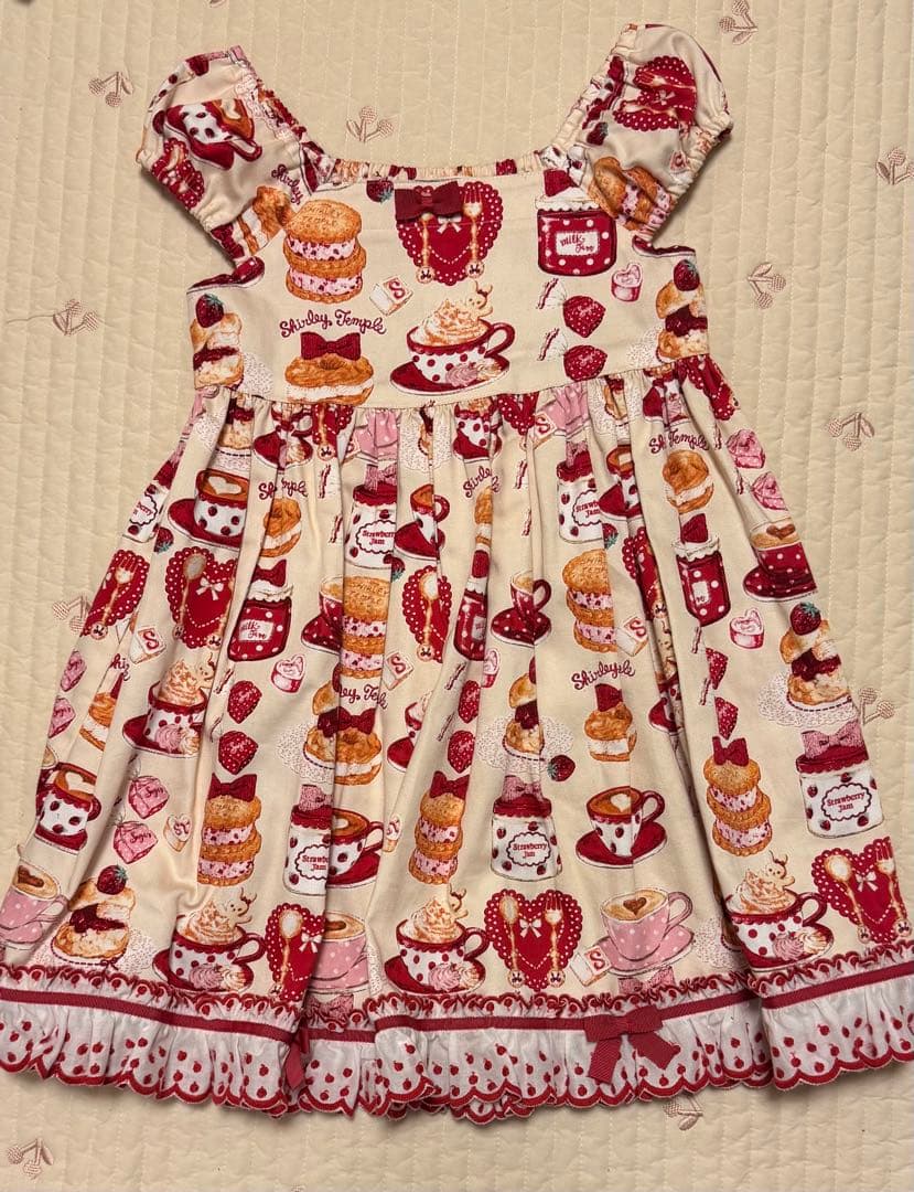 シャーリーテンプル カフェプリント ワンピース&インナーセット - メルカリ