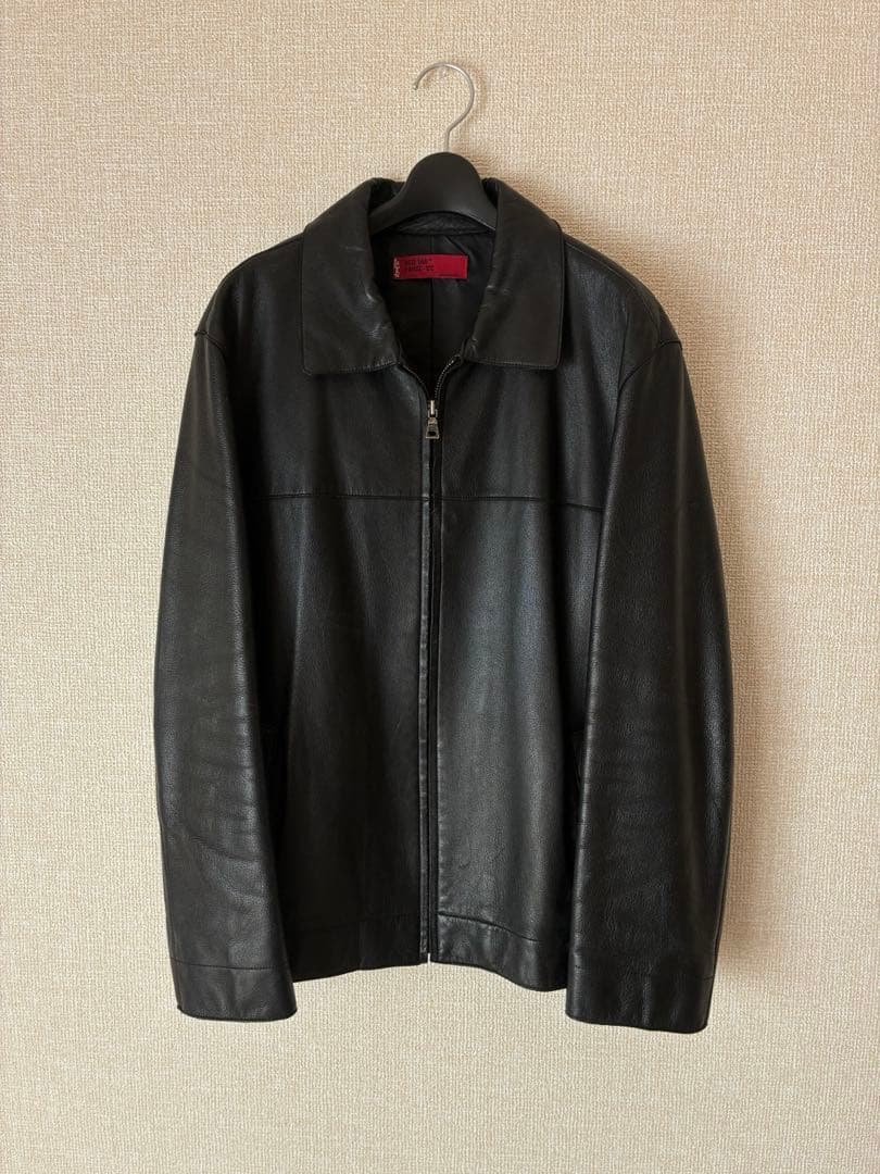 Levis redtab ラムレザージャケット　リーバイスレッドタブ　ライダース Levi's RED TAB PREMIUM トラッカージャケット ブラック レザー