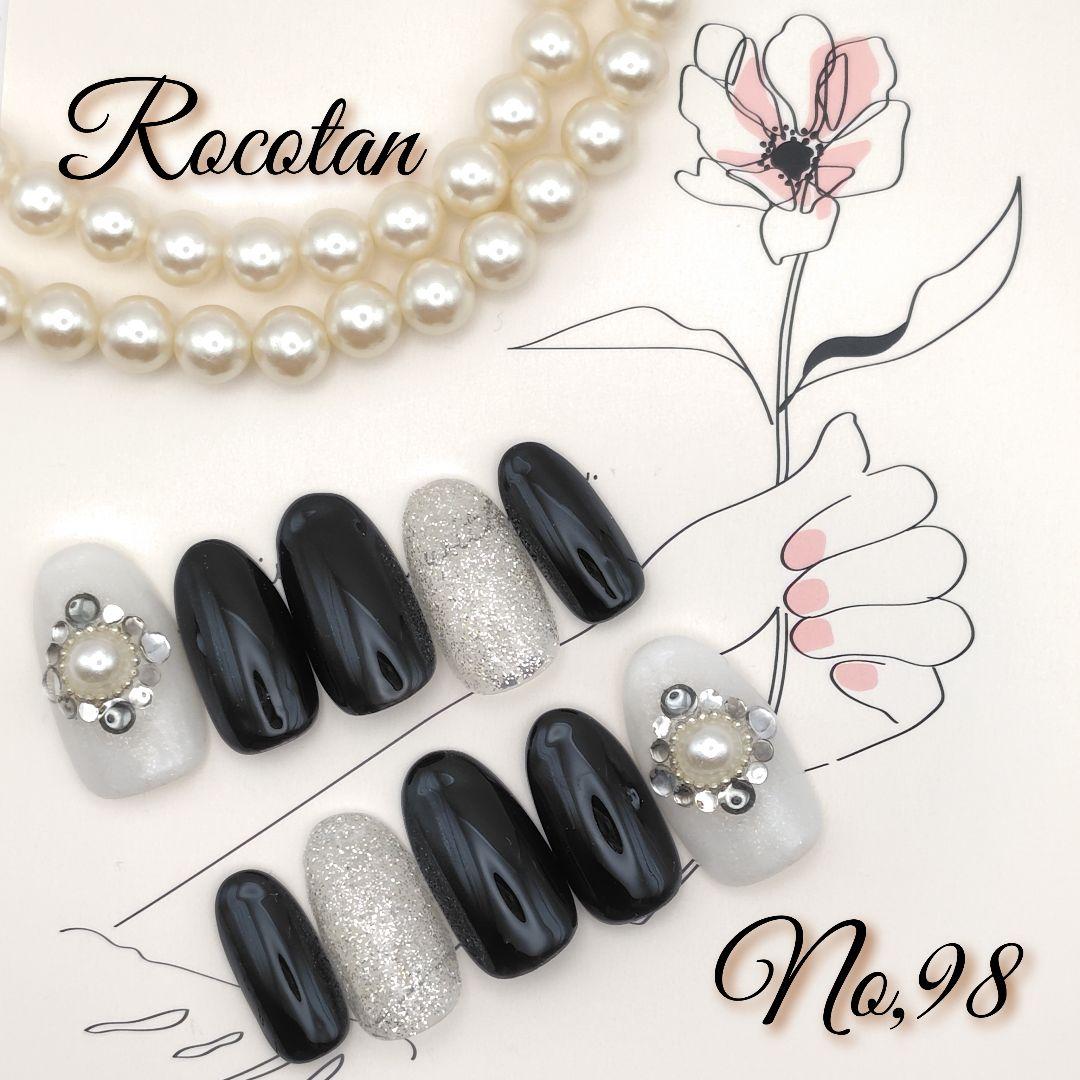 No,98】ネイルチップ サイズ/チップ変更可 - メルカリ