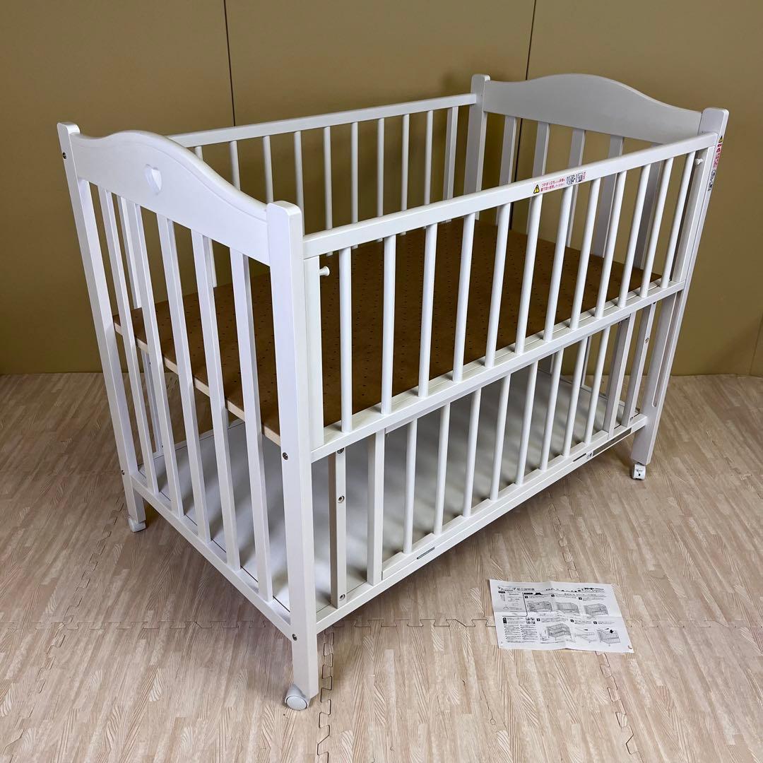 ☆除菌清掃済☆　♡ハートが可愛い♡　☆超美品☆スリーピー　プロヴァンス　ホワイト 楽天市場】日本製ベビーベッド「NEWプロヴァンス（WH）ホワイト ※B品