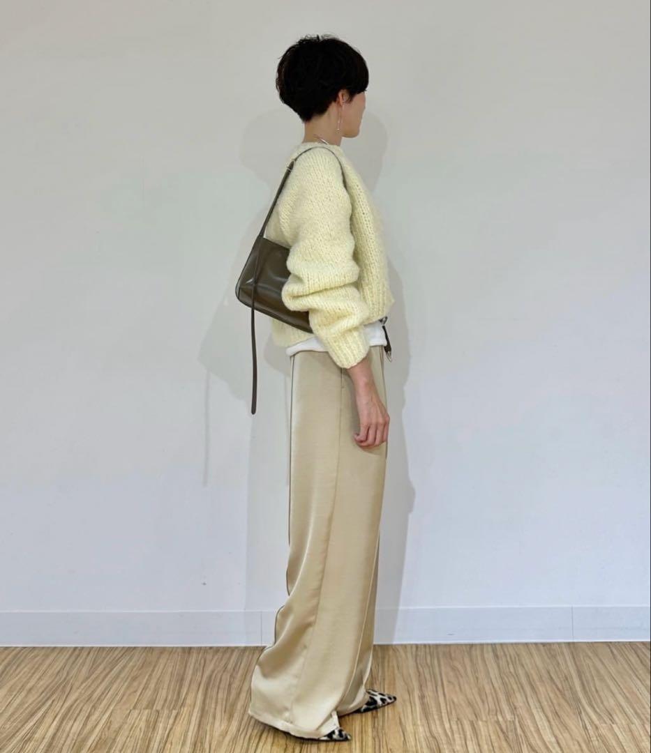 現行商品】ウィムガゼット ハンドニットカーディガン レモンイエロー