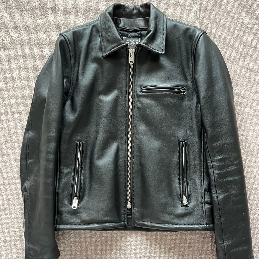 KADOYA シングルライダース　VNS-4 ブラック 革ジャン 襟付きシングル レザージャケット｜カドヤ公式オンライン