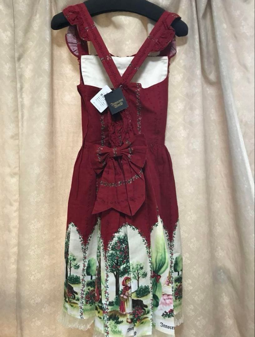 Innocent World 赤ずきんヨークレースJSK＋フードケープ(赤)