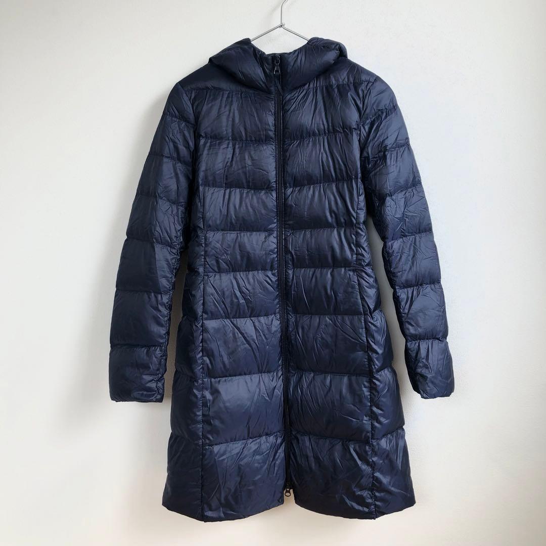 美品 UNIQLO ユニクロ ウルトラライトダウン フーデットコート M