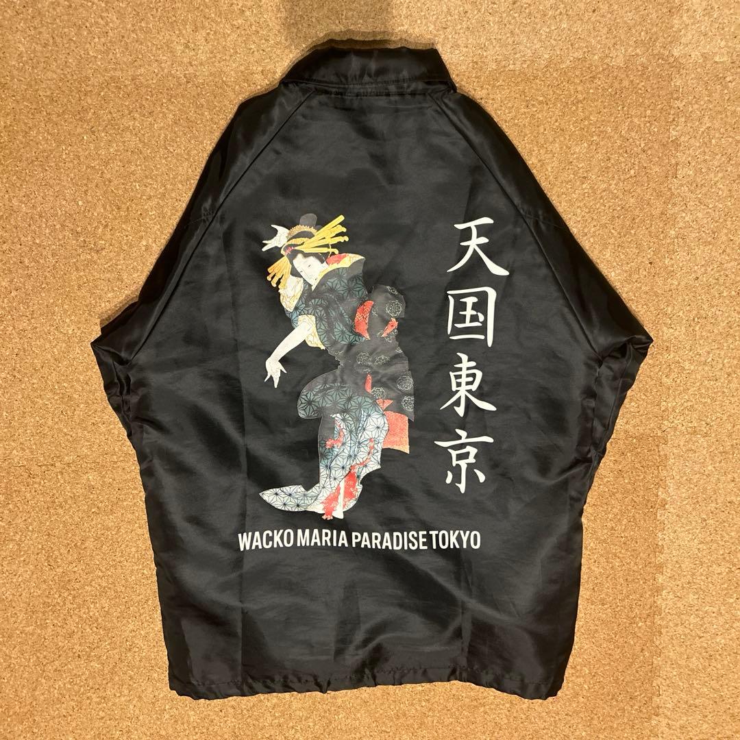 ワコマリア 浮世絵 コーチジャケット 黒 天国東京 - メルカリ
