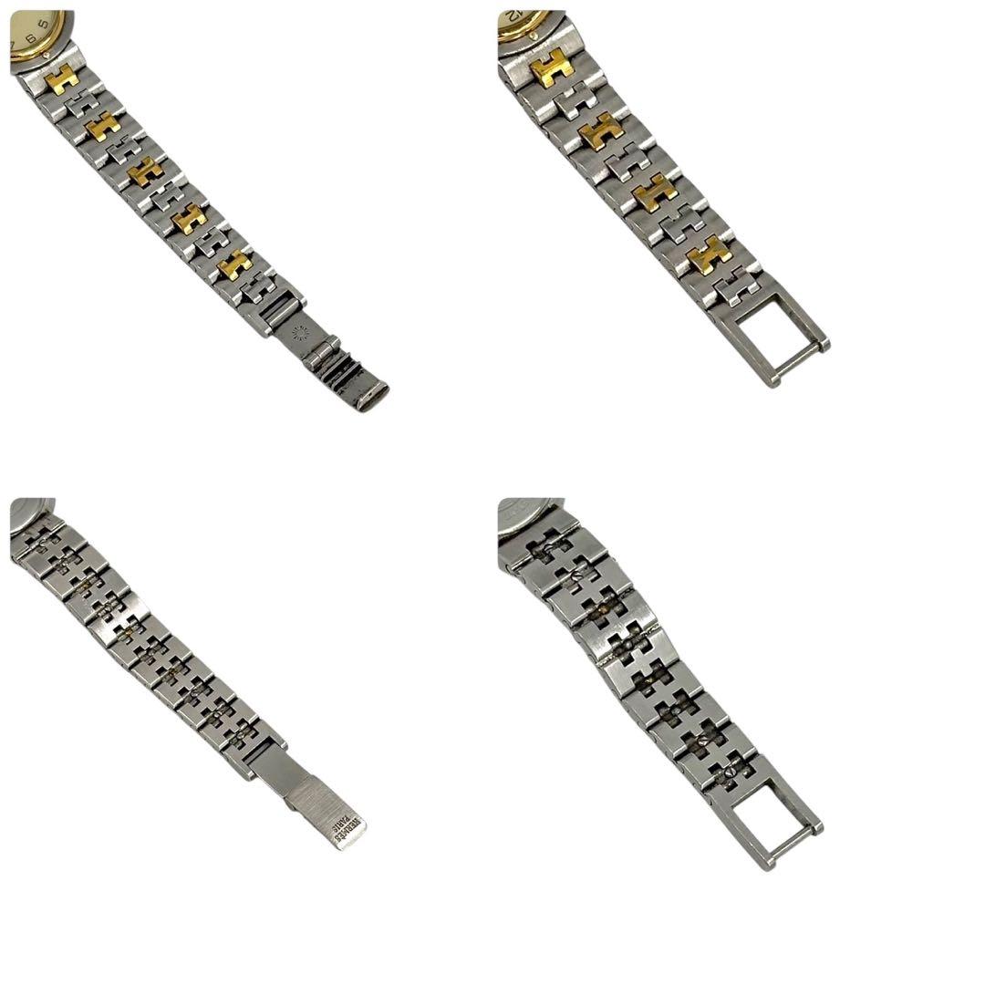 HERMES エルメス クリッパー Hベルト レディース イエロー文字盤