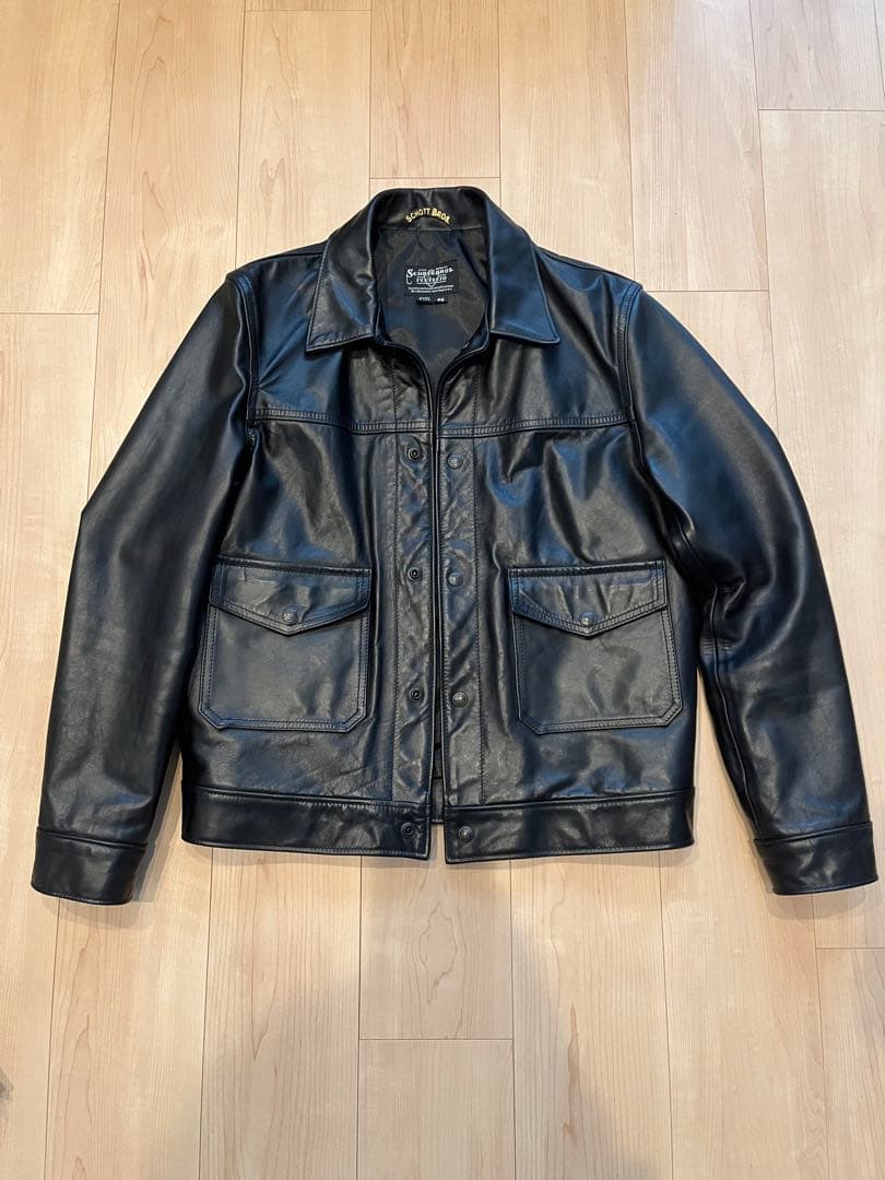 schott レザージャケット naked cow 120us 黒 - メルカリ