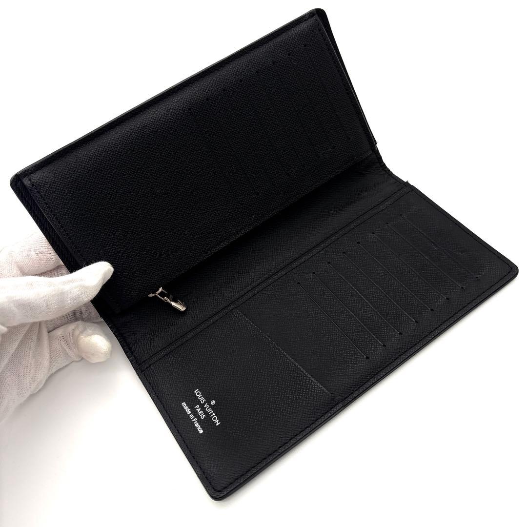 美品✨新型 ヴィトン タイガ ポルトフォイユ ブラザ 長財布 黒 M30501