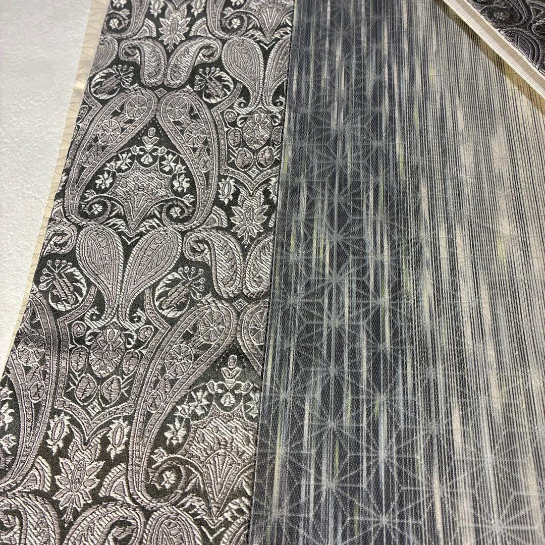 袋帯 ペイズリーと麻の葉 460