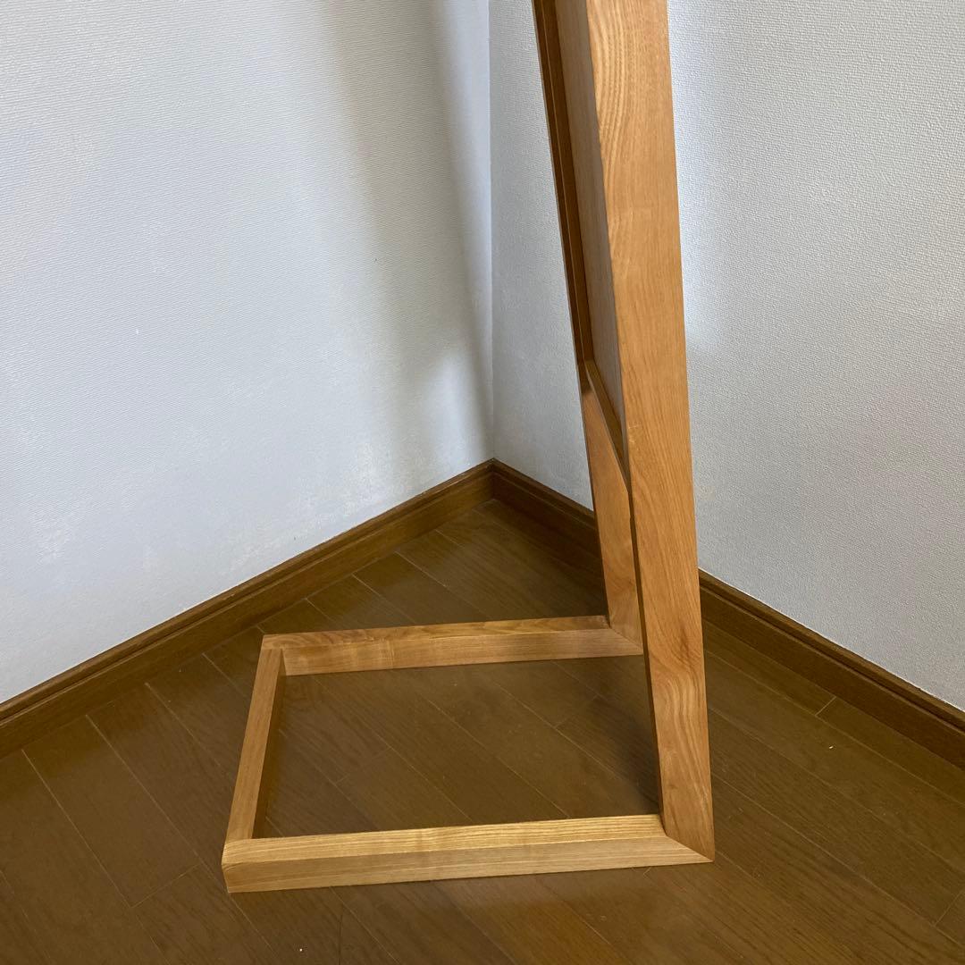 MUJI 無印良品 希少 生産終了品 廃盤品 タモ材 スタンドミラー 姿見