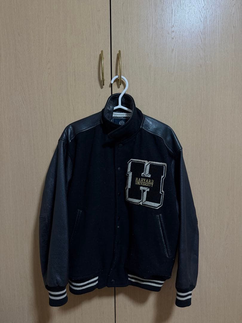 HARVARD UNIVERSITY スタジャン M 黒 - メルカリ