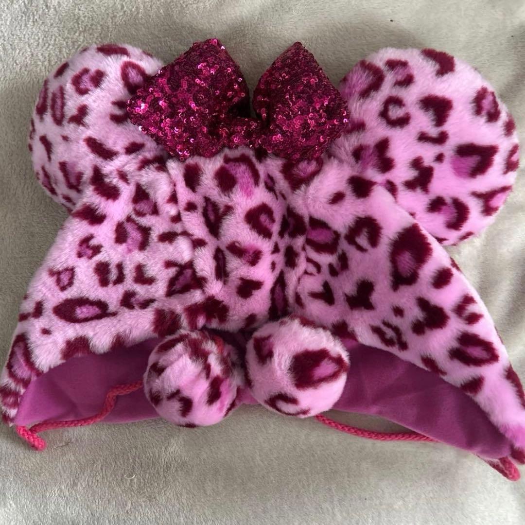 ヒョウ柄 ファンキャップ ミニーちゃん ピンク - メルカリ