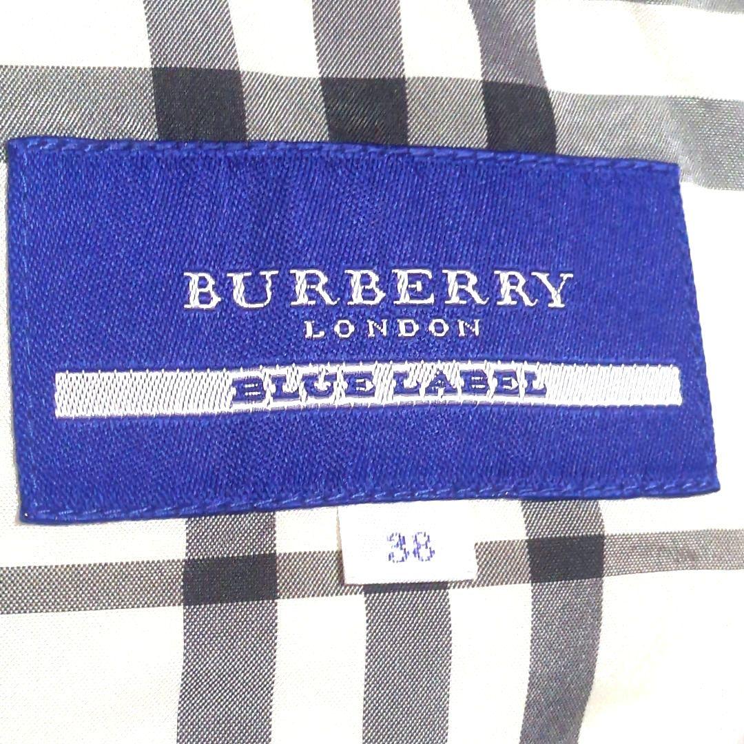 最終☆美品♡バーバリーブルーレーベル♡ノバチェック♡水鳥天然羽毛