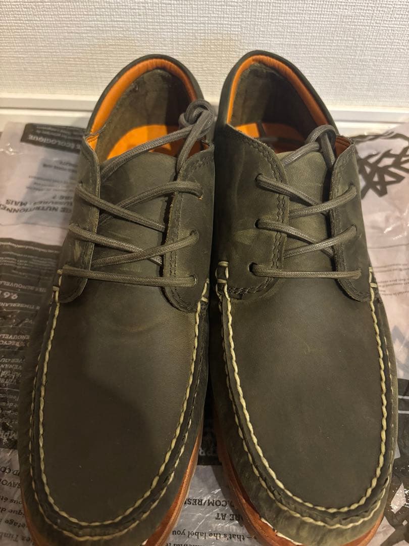 未使用】Timberland ダークグリーン レザー モカシン 28㎝ - メルカリ