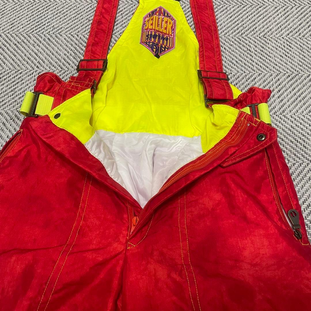 年代物・レア】SEILLER スキースノボウェア セットアップ レッド L