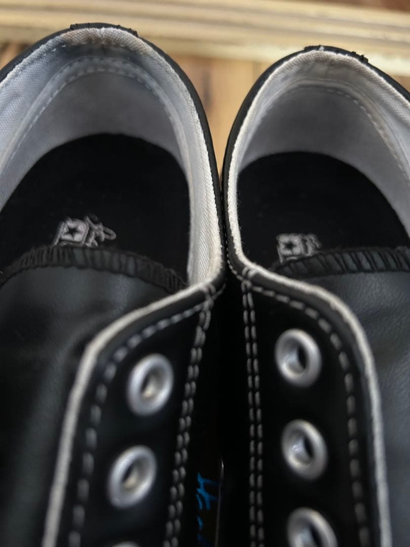 廃盤 コンバース ジャックパーセル レザー ブラック 26cm 箱付き 紐未