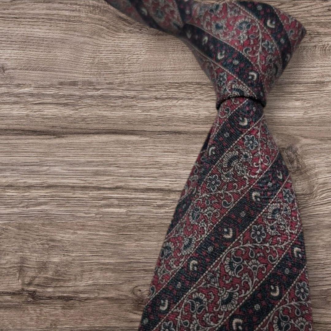 美品 Christian Dior ネクタイ 総柄 シルク ボルドー 高級 - メルカリ