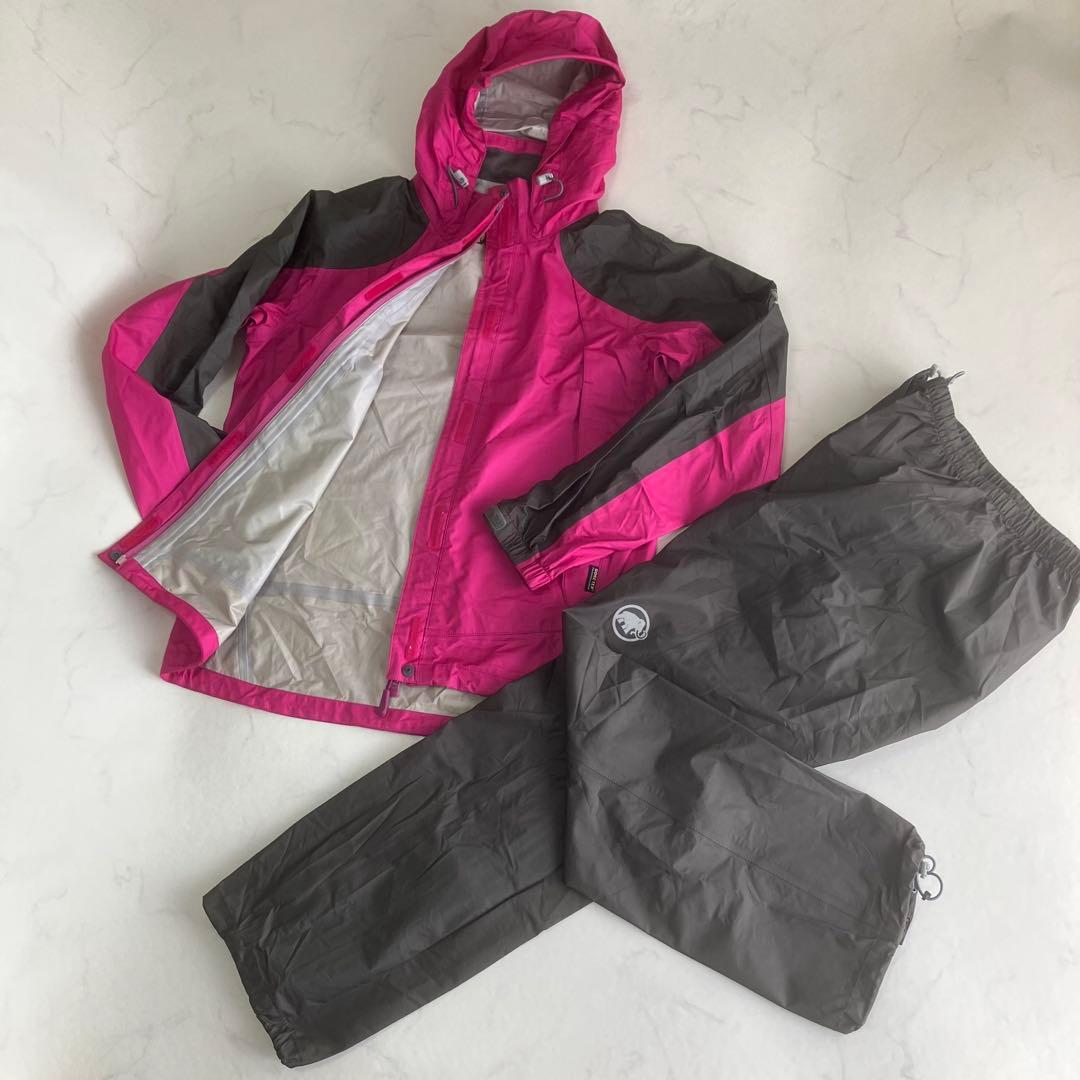 MAMMUT　マムート　レインウェア　ゴアテックス　ピンク×グレー　上下　M 大宮店】マムートのレインウェア、クライメイトレインスーツ入荷
