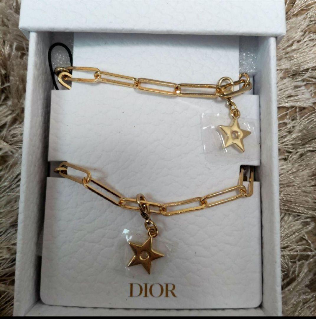 新品未使用 Dior ディオール ノベルティ 星型チャームブレスレット