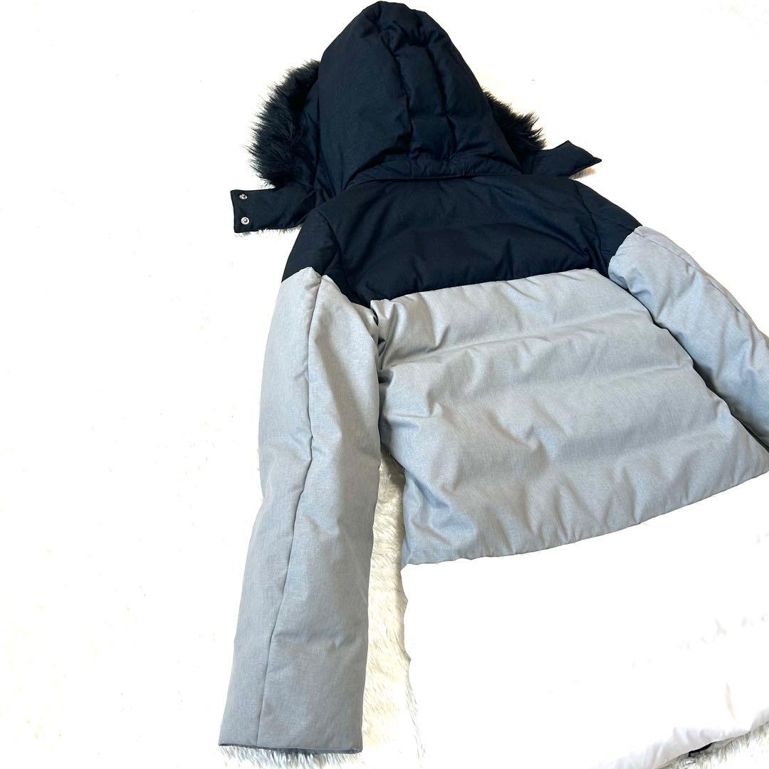 美品✨EMPORIO ARMANI EA7 ダウンコート 切り替え フードファー - メルカリ