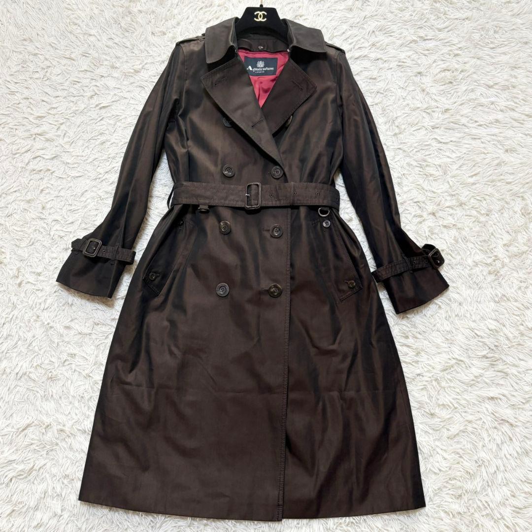 極美品 現行 アクアスキュータム トレンチコート ライナー クラブ
