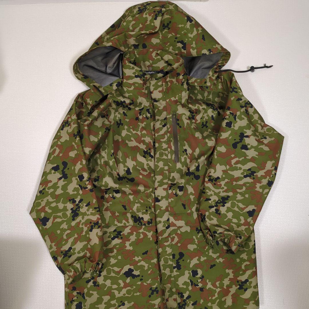 GORE-TEX迷彩柄 雨衣 上下セット ゴアテックス フード付M - メルカリ