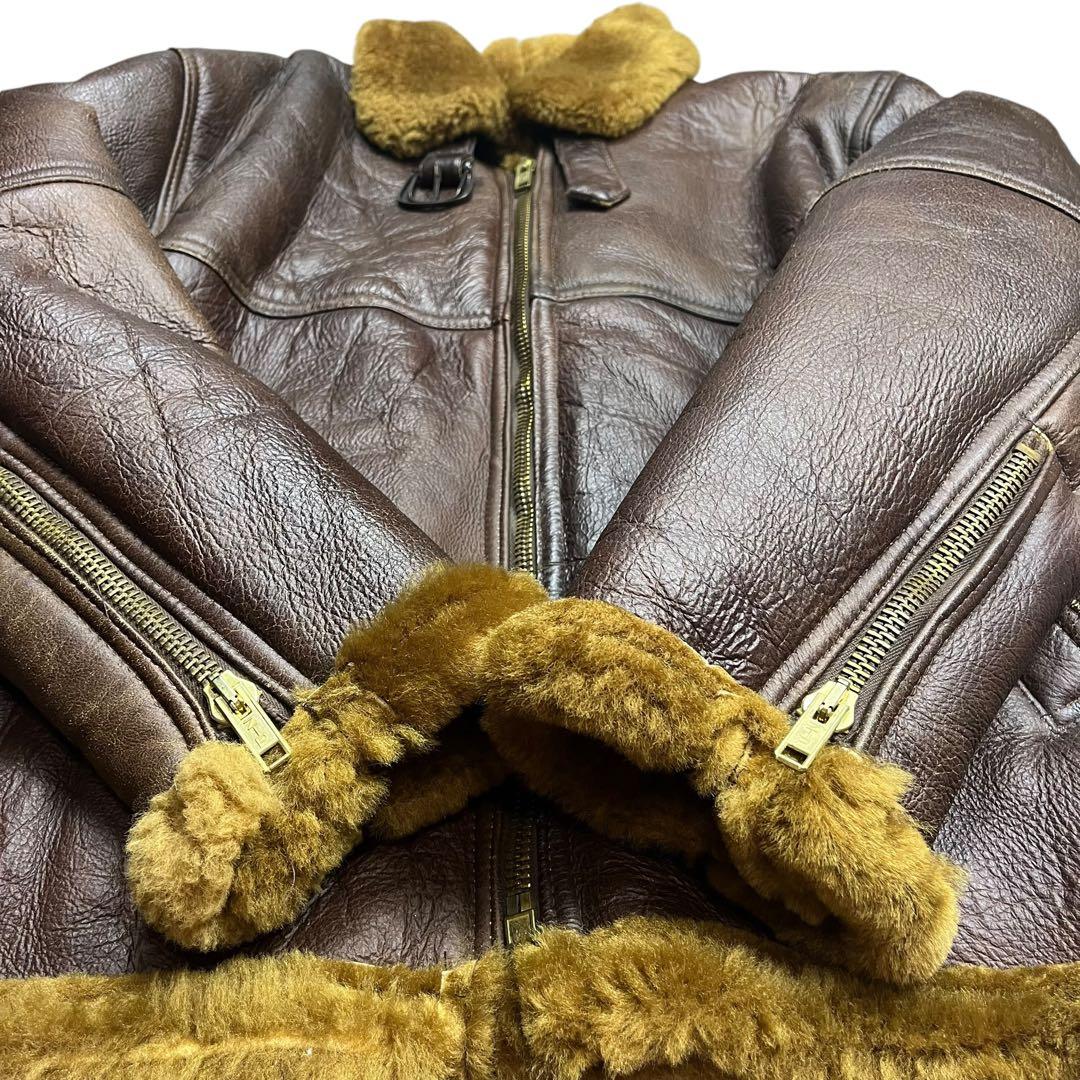 70s 英国製 フライトジャケット アーヴィンジャケット リアルムートン